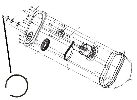 RIC.BETONIERA EXCEL LT.135: ANELLO A SCATTO N.52 PER CDF0972