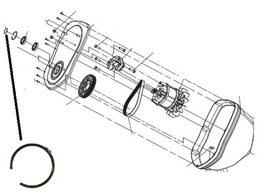 RIC.BETONIERA EXCEL LT.135: ANELLO A SCATTO N.52 PER CDF0972