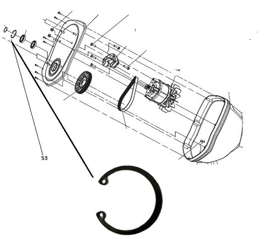RIC.BETONIERA EXCEL LT.135: ANELLO DI SICUREZZA N.53 PER CDF