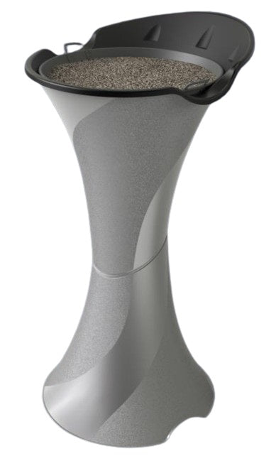 BAMA POSACENERE PLASTICA A PAVIMENTO H.CM.71 ARGENTO