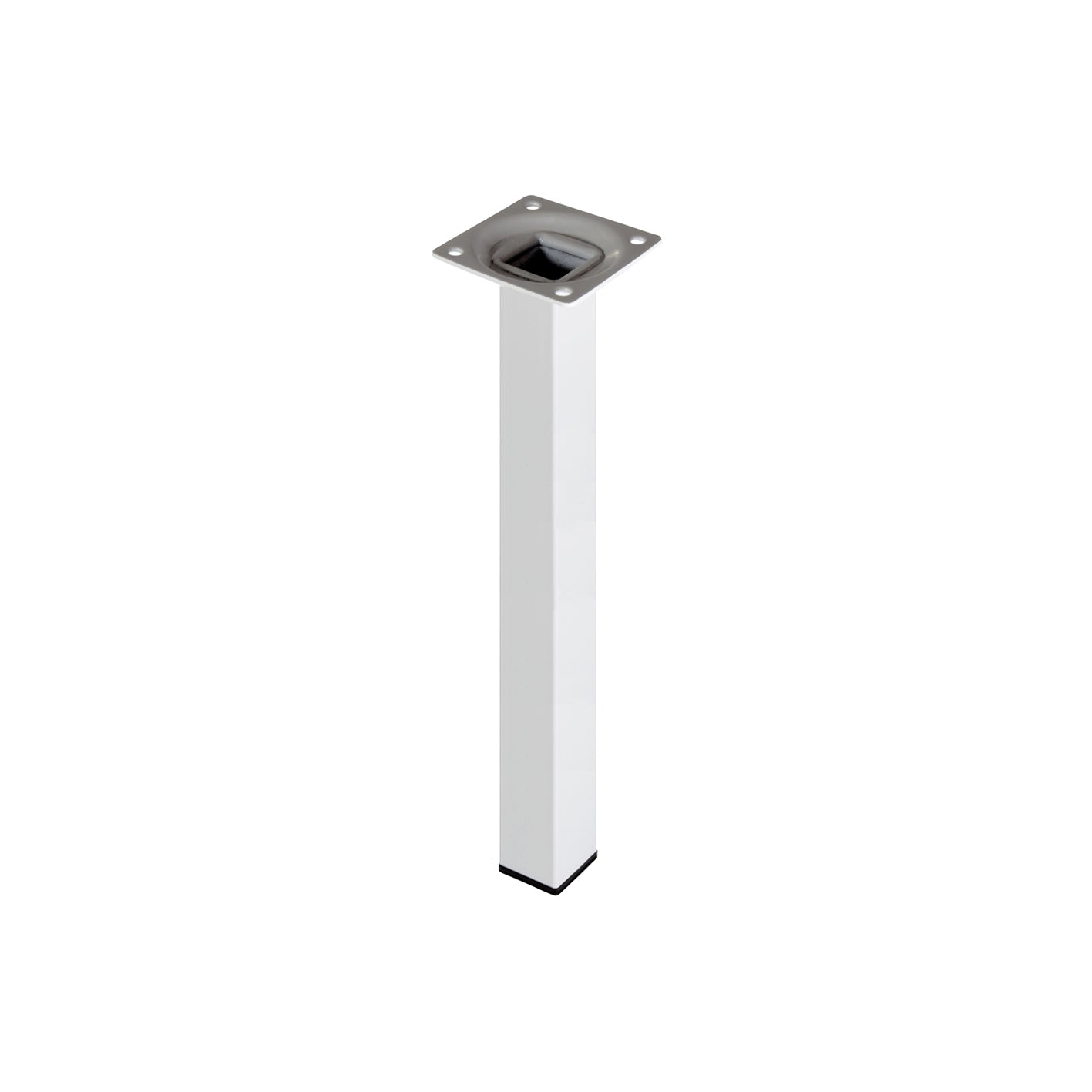 Piede quadro "Element System" - 25x25 - H.400 mm. - bianco