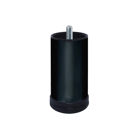 Piede tondo in metallo  60 - H.120 mm. Nero