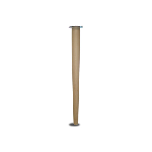 Gamba in legno conica  60 - H.750 mm. legno grezzo