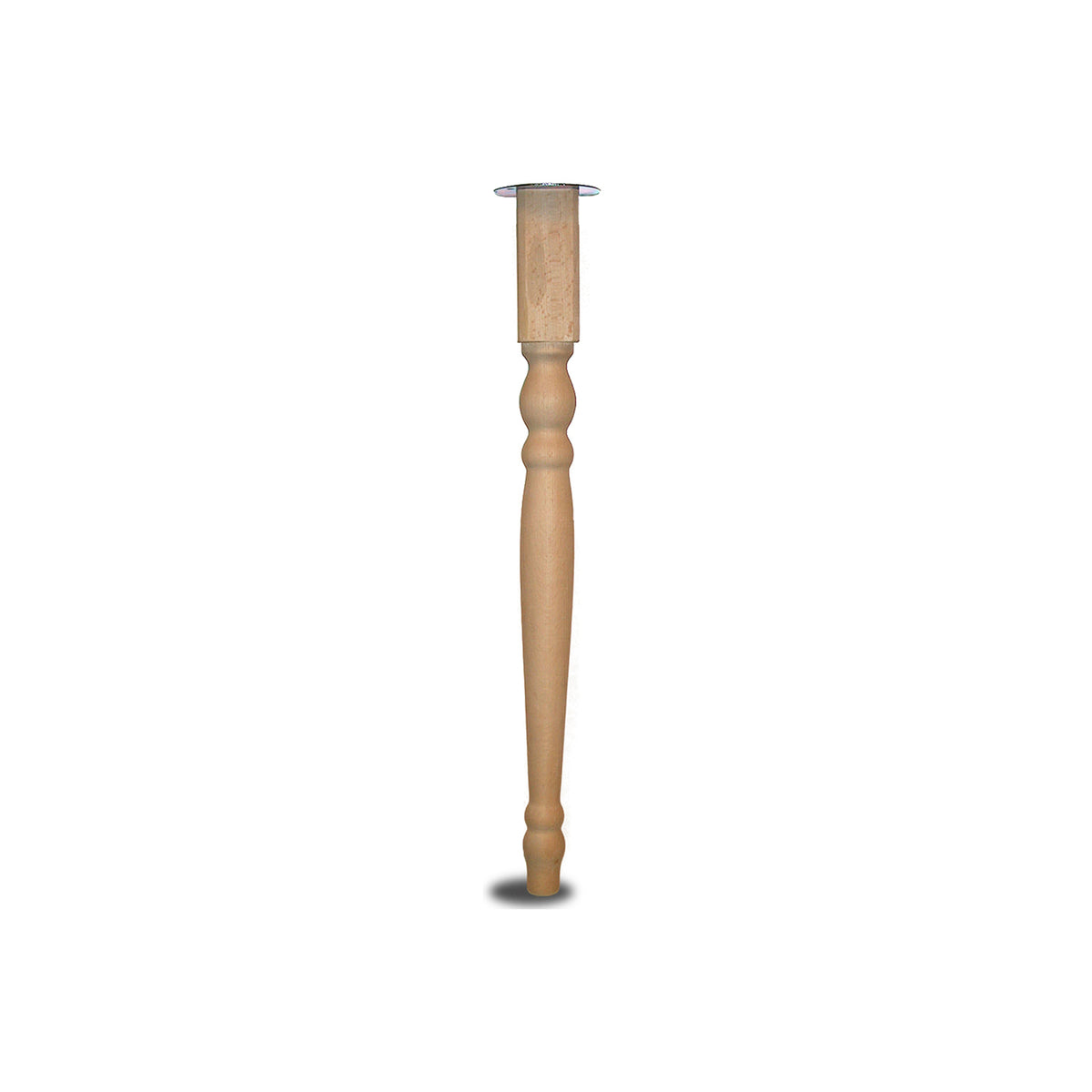 Gamba in legno sagomata  60 - H.750 mm. legno grezzo