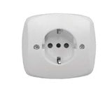ELET: PRESA SCHUKO C/PLACCA AUTOPORTANTE X SCATOLA TONDA AV
