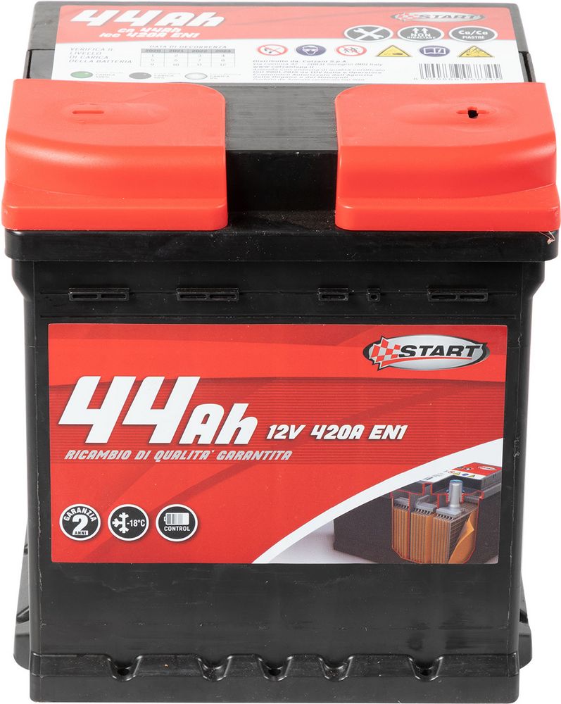 Batteria Auto 44AH 12V 420A polo positivo destro Cassetta L0