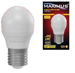 MAXIMUS LED SFERA 6500K E27 4.9W 470lm