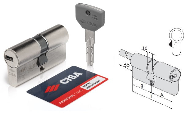 CISA CILINDRO ASIX P8 PRO 0Q317-12 SAG.MM.69(40X30) OTT.NIC