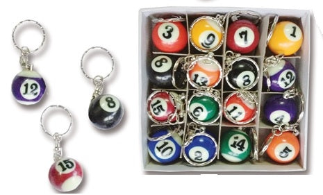 PORTACHIAVI PALLINA BILIARDO SCT 16 PZ COLORI ASS.