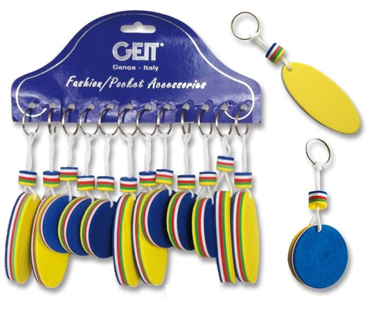 PORTACHIAVI GALLEGGIANTE SOFT CARTELLA 12 PZ COLORI ASSORTIT
