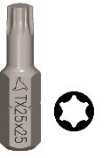 LTI INSERTO TORX 1/4 MM.25 TX15 confezione da PEZZI 10