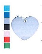 MYFAMILY MEDAGLIETTA CUORE MM.25X28 AZZURRO MFB70