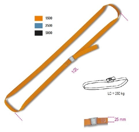 CINGHIA X ANCORAGGIO ROBUR S/CRICCO 0,2TCM.2,5 MT.5 ART.818