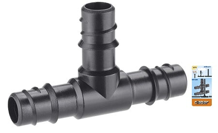 CLABER GOCCIA:RACCORDO A T 13/16 X TUBOPE BLS 2PZ ART.91071