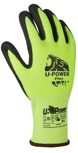 UPOWER GUANTI NYLON FLEX PALMO NITRILE VERDE TG. 7 APPENDIBI