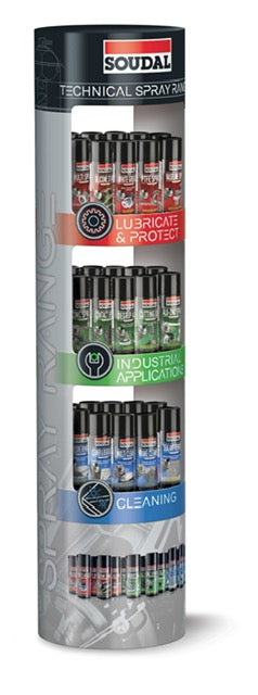 SOUDAL ESPOSITORE VUOTO X SPRAY TECH DATERRA CM.38X157H 120