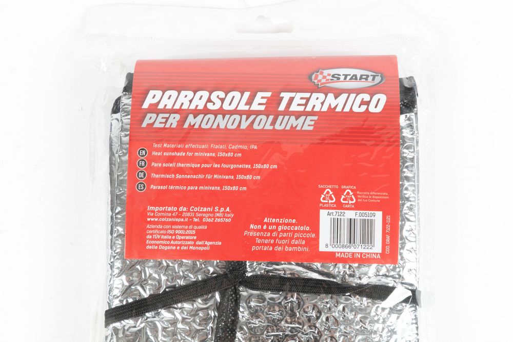 START Parasole Auto Termorifrangente Monovolumi a Bolle 150x80 cm ? Protezione