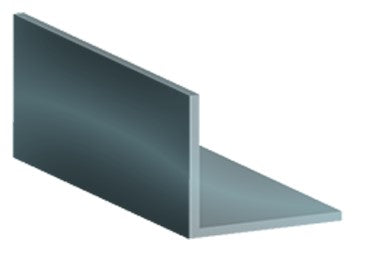 PROFILO ALL. ANGOLARE 10X10X1 MT.2 ARGENTO SATINATO confezione da PEZZI 5