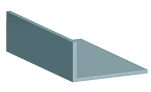 PROFILO ALL. ELLE 20X10X1 MT.2 ARGENTO SATINATO confezione da PEZZI 5