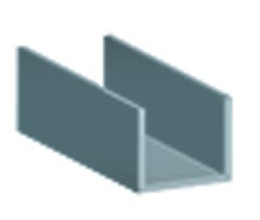 PROFILO ALL. A U 8X8X1 MT.2 ARGENTO SATINATO confezione da PEZZI 5