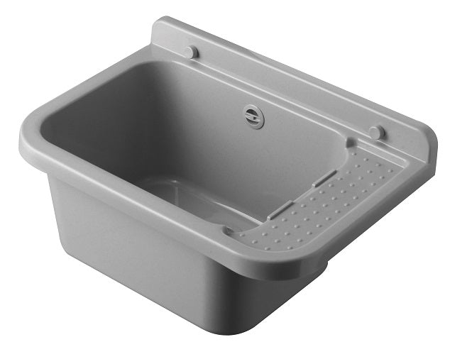 LAVATOIO PILOZZO A PARETE PVC GRIGIO CM.50X34XH.21