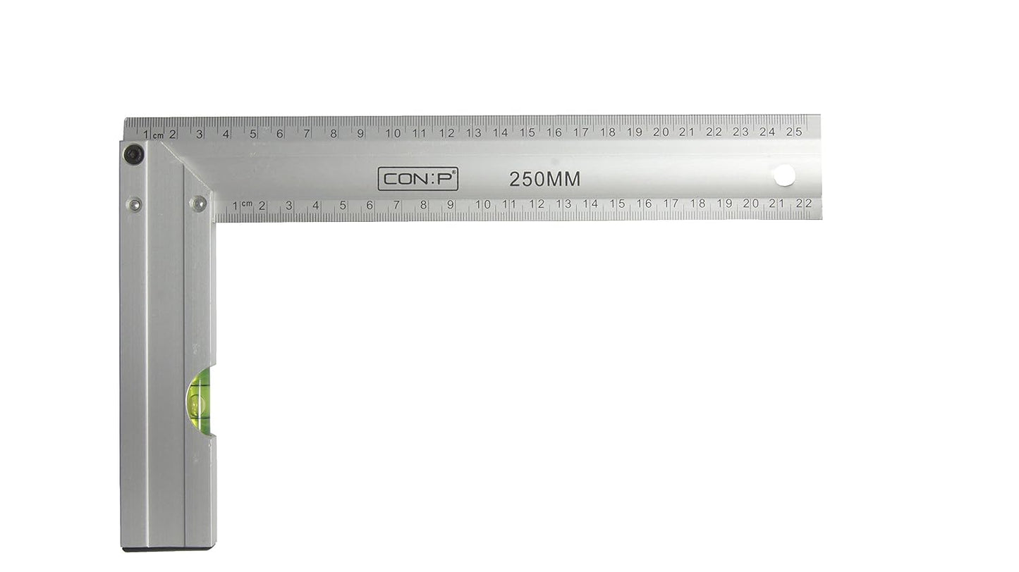 Squadra per falegname 250 mm. con livella