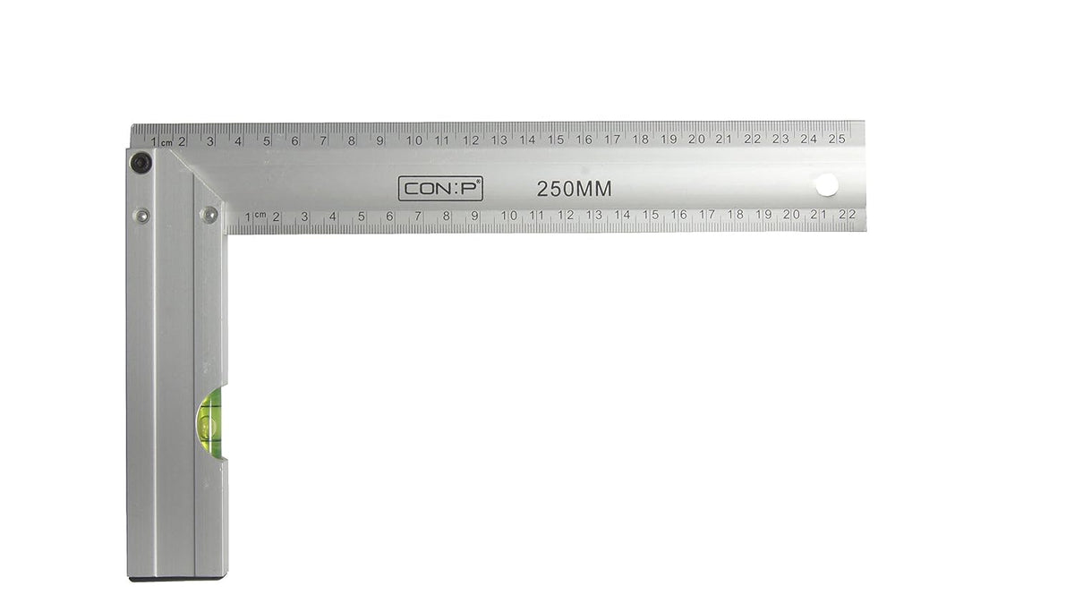 Squadra per falegname 250 mm. con livella