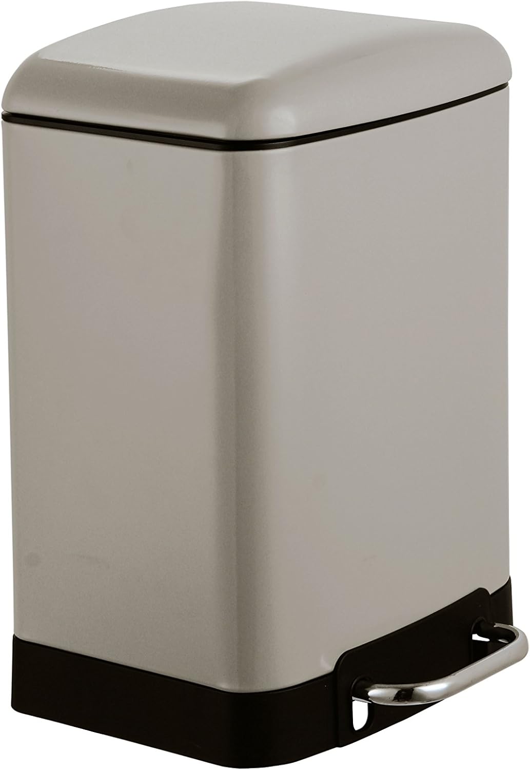 King Home PATTUMIERA LT.6 GRIGIO TORTORA IN ACCIAIO CON PEDALE CHIUSURA RALLENTATA 22,5x23x32,5h cm