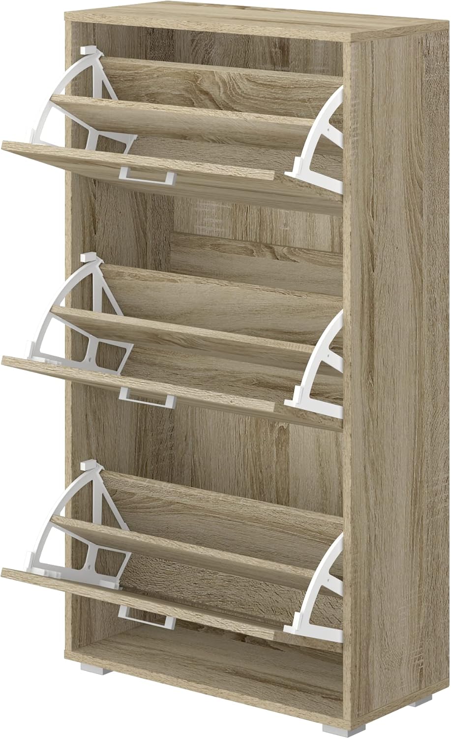 King Home SCARPIERA A TRE SCOMPARTI 67x28x112h cm rovere