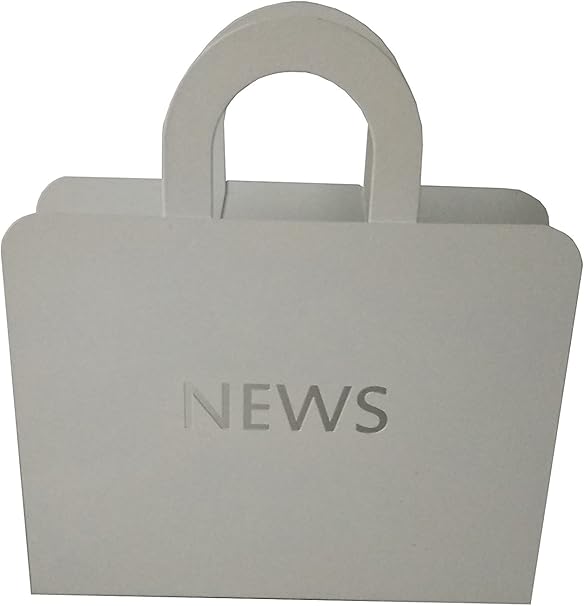 King Home PORTARIVISTE BIANCO "NEWS" CON MANIGLIE in metallo verniciato 29x7x32,5h cm