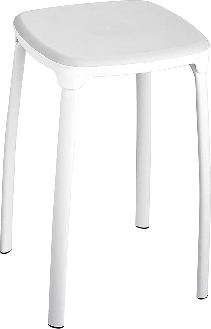 King Home SGABELLO IN POLIPROPILENE BIANCO 29x29x46h cm