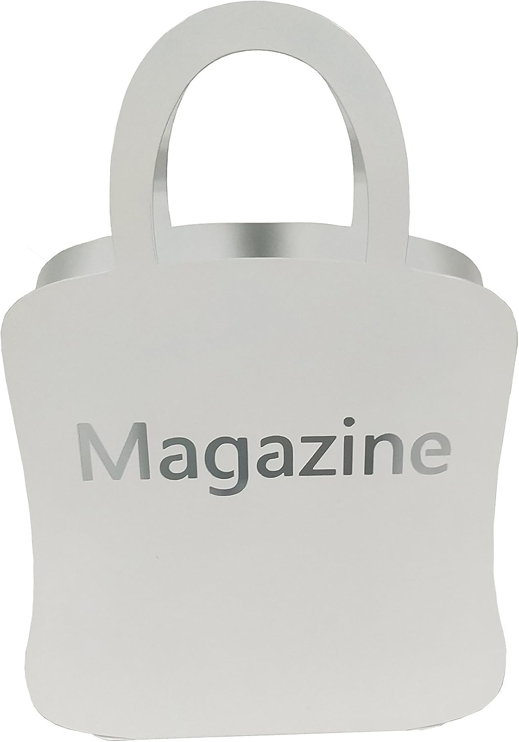 King Home PORTARIVISTE BIANCO "MAGAZINE" CON MANIGLIE in metallo verniciato 29x7x32,5h cm