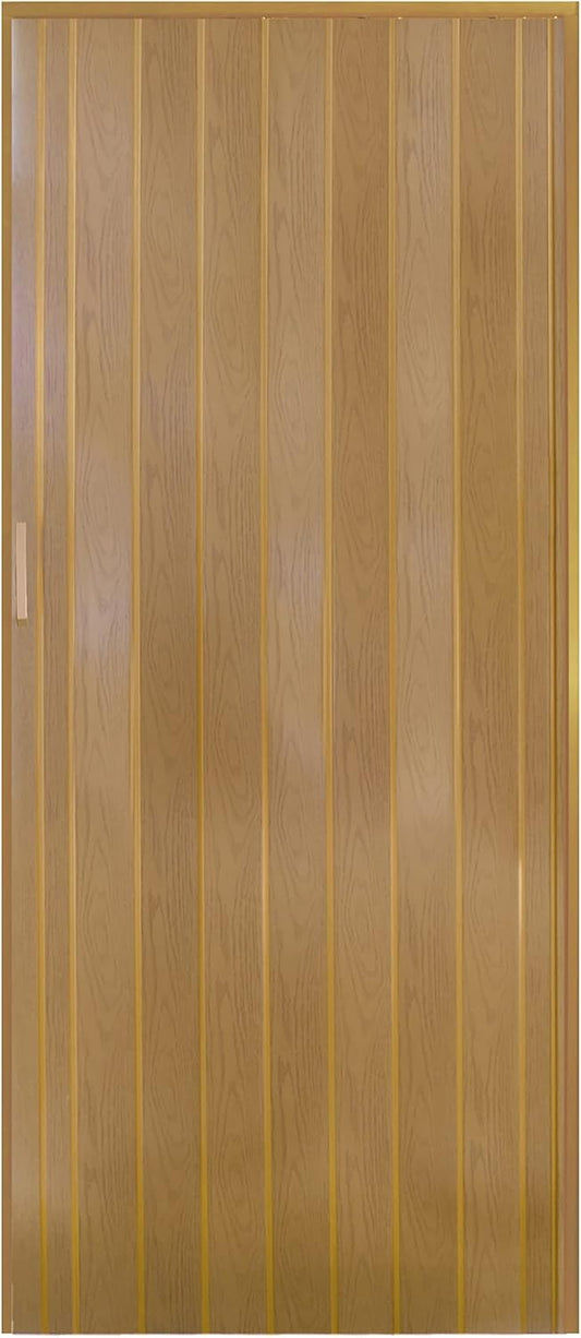 King Home Porta A Soffietto in PVC con maniglia in plastica e chiusura magnetica noce 82x214h cn