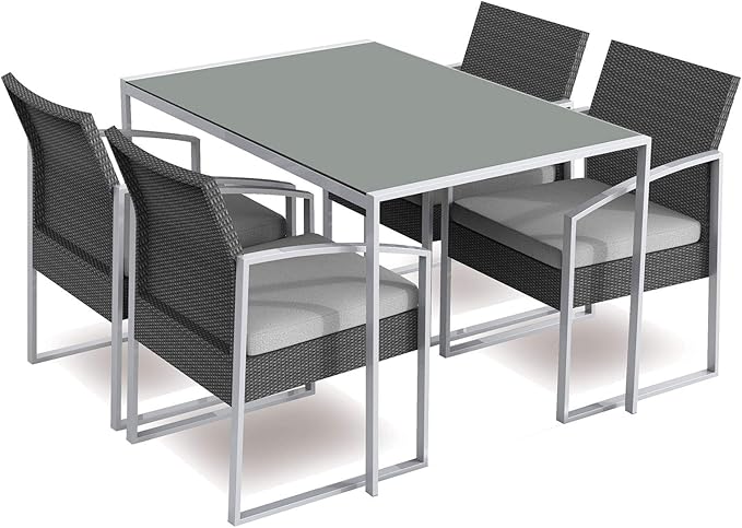 Garden Friend Set pranzo Bilbao Colore Black Washed (1 tavolo 4 poltrone)