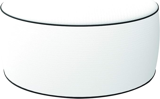 King Home POUF OTTOMAN BIANCO CM 53X53X23
