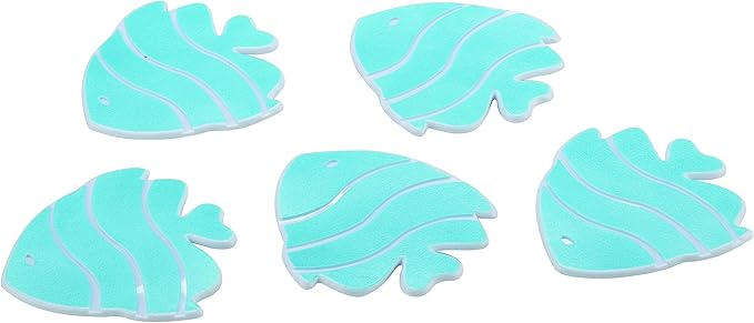 King Home FORMINE ANTISCIVOLO PESCIOLINO IN PVC SET 5 PZ AZZURRO 12,7x12,7 cm