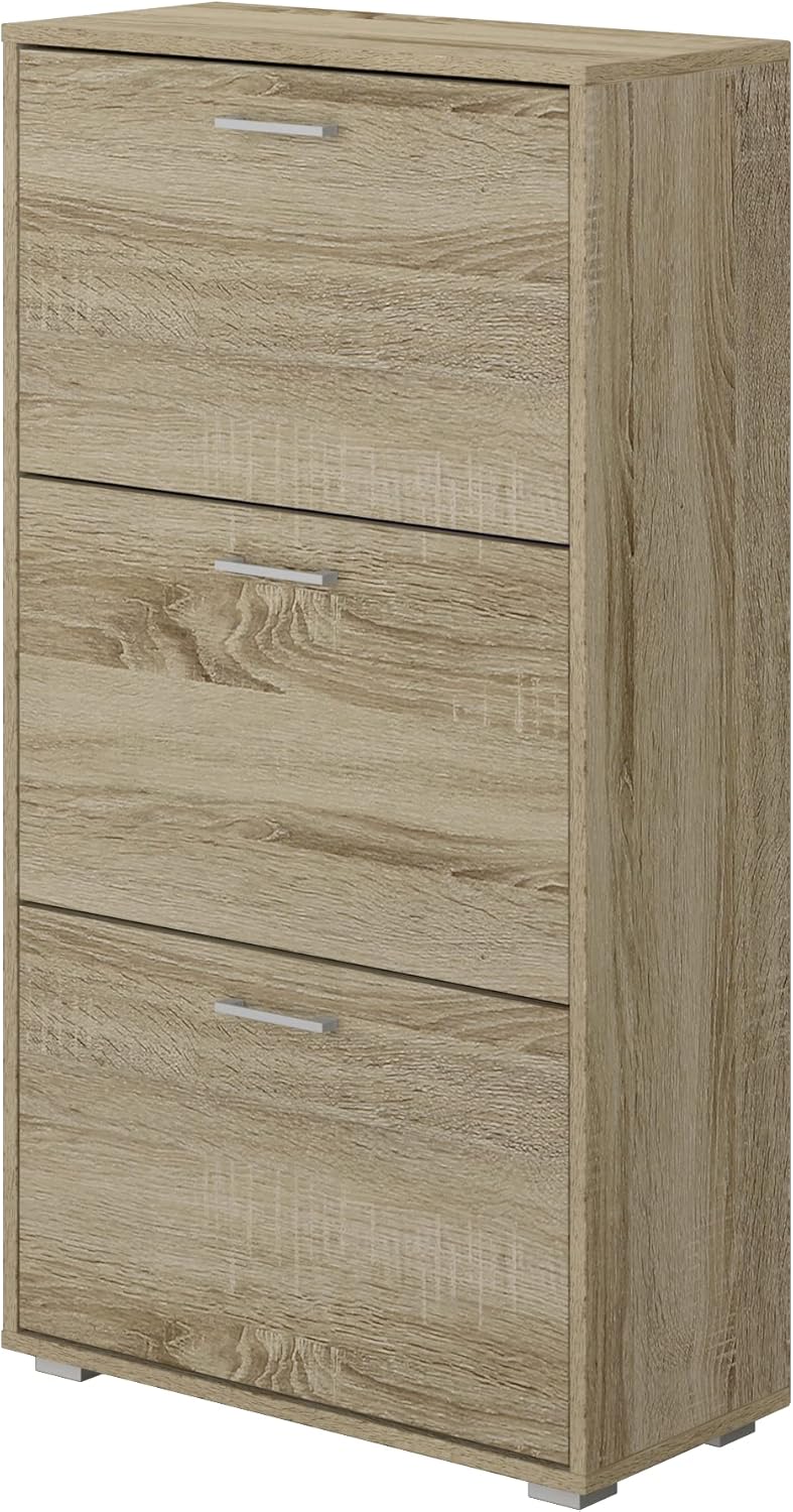 King Home SCARPIERA A TRE SCOMPARTI 67x28x112h cm rovere