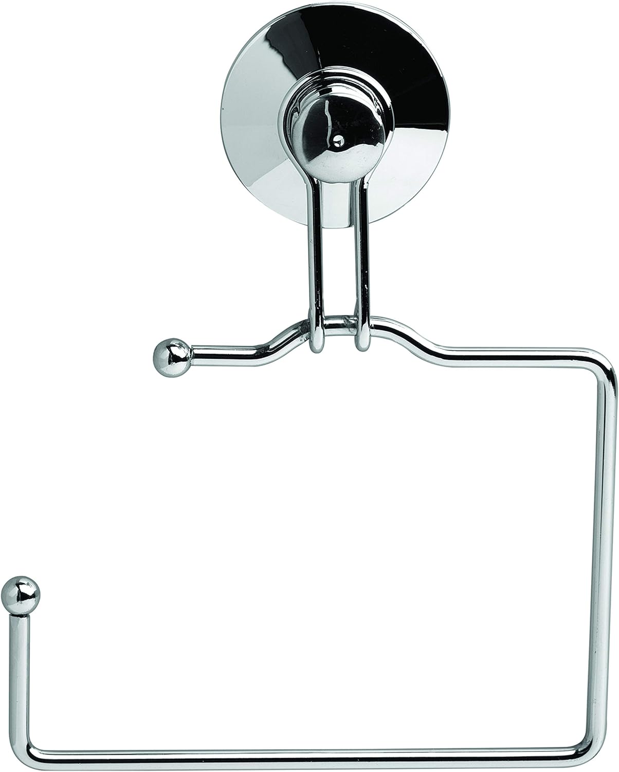 King Home PORTAROTOLO IGIENICA CON VENTOSA cromato con finitura a specchio 15x3,5x13h cm