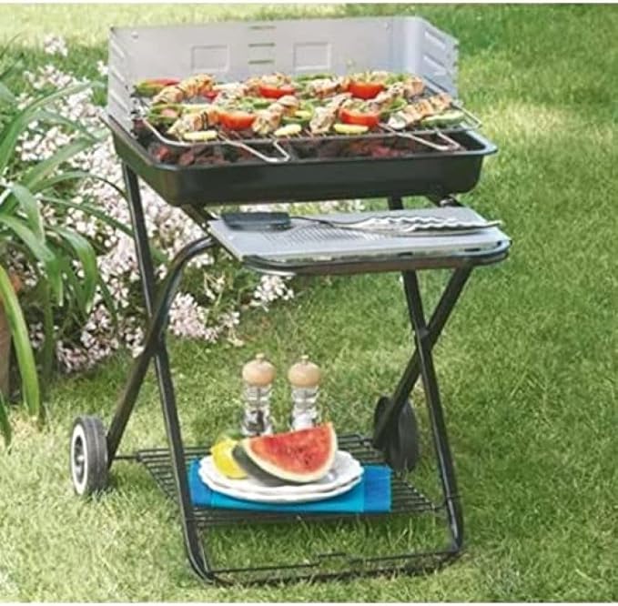 Garden Friend Barbecue Clic Clac in acciaio 60x68x86,5h cm pieghevole
