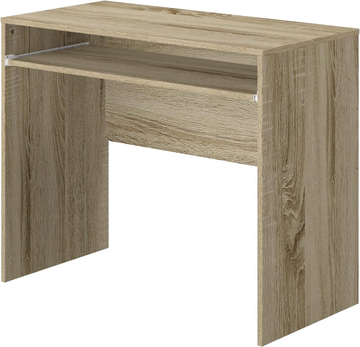 King Home SCRIVANIA BIANCA C/PIANO ESTRAIBILE 90x45x74h cm rovere