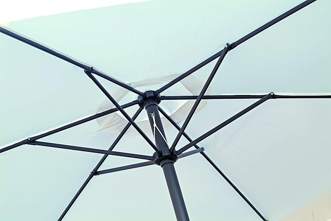 Garden Friend Ombrellone tondo 3x2,4h m bianco