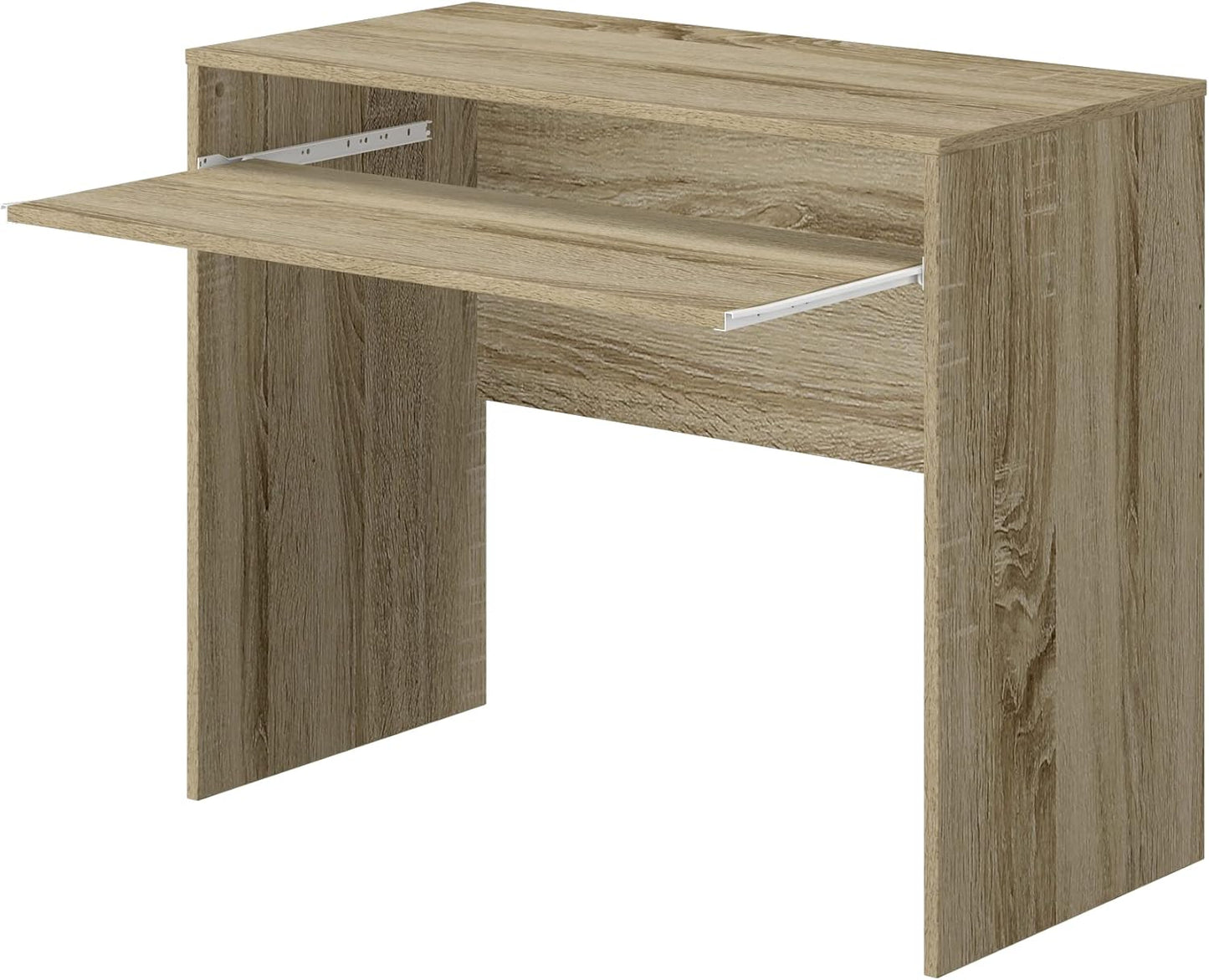 King Home SCRIVANIA BIANCA C/PIANO ESTRAIBILE 90x45x74h cm rovere