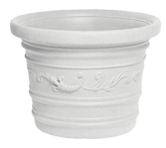VASO FESTONATO BIANCO TONDO CM.70 H.53 LT.122
