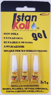 COLLA CIANOACRILATO ISTANKOLL GEL 3X1 GR confezione da BLISTER 24