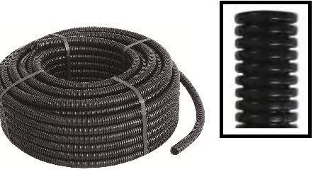 ELET: CORRUGATO NERO S/SONDA IMQ D.32 MT. 25