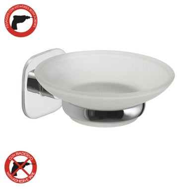 GEDY TEIDE PORTASAPONE CROMATO ART.TE11C/PIATTINO SATINATO