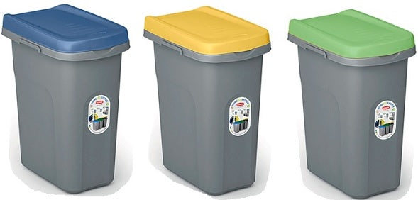 PATTUMIERA RACCOLTA DIFFERENZIATA ECO SYSTEM LT.25 GIALLA