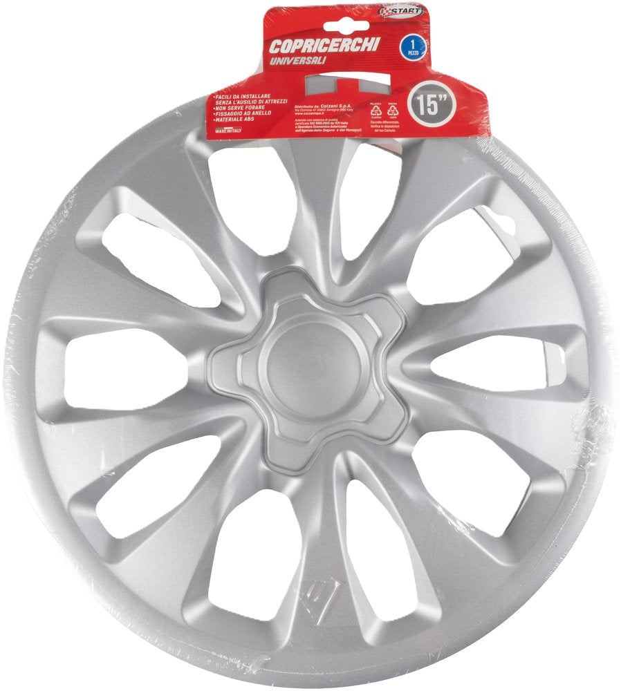 Borchie Copricerchio auto grigio singolo monte carlo 15'' in ABS