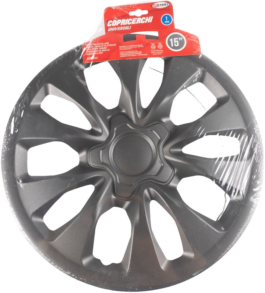 Borchie Copricerchio auto antracite singolo monte carlo 15'' in ABS