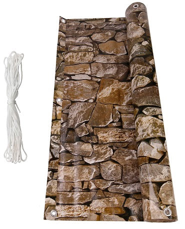 STUOIA OMBREGG. PVC CM.0,9X6 MT PIETRE